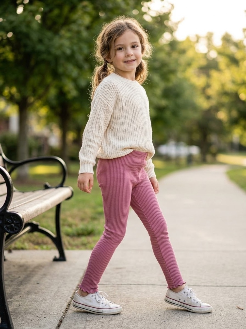 Cat & Jack Ribbed Pink Leggings for Kids